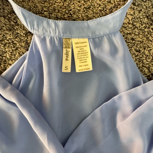 Japna Light Blue Sleeveless Blouse - Picture 3 of 4